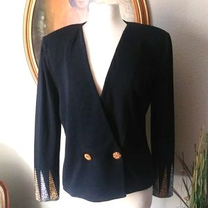 St John Evening Black Double Breasted Evening/Formal Jacket. 10